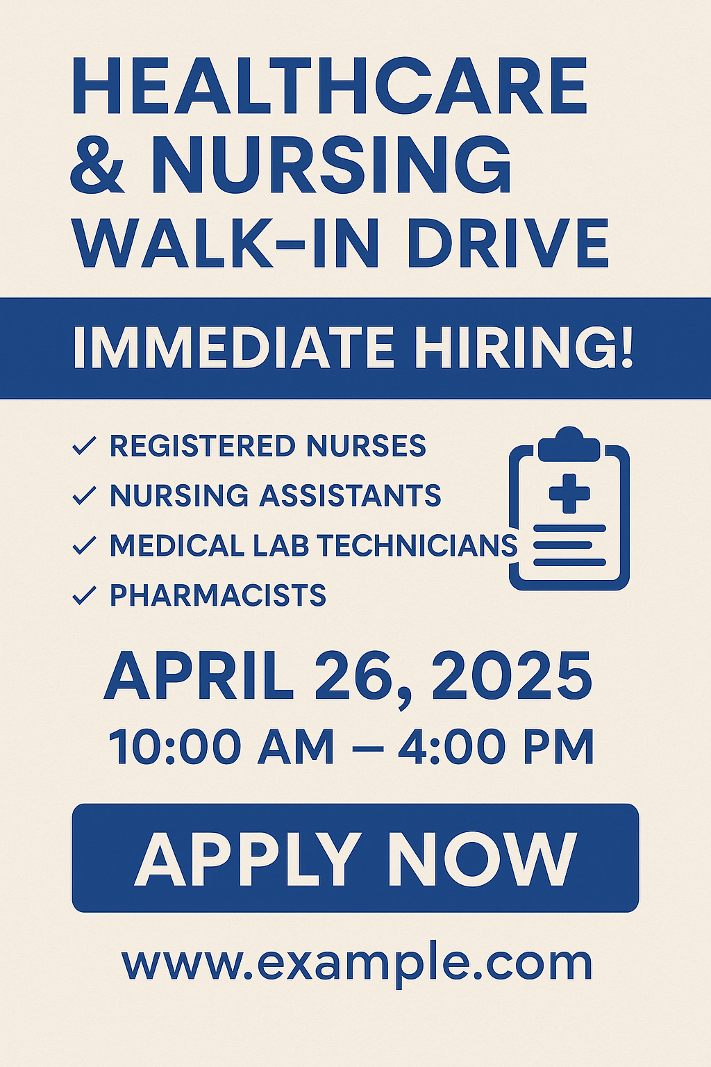 Healthcare & Nursing Walk-In Drive