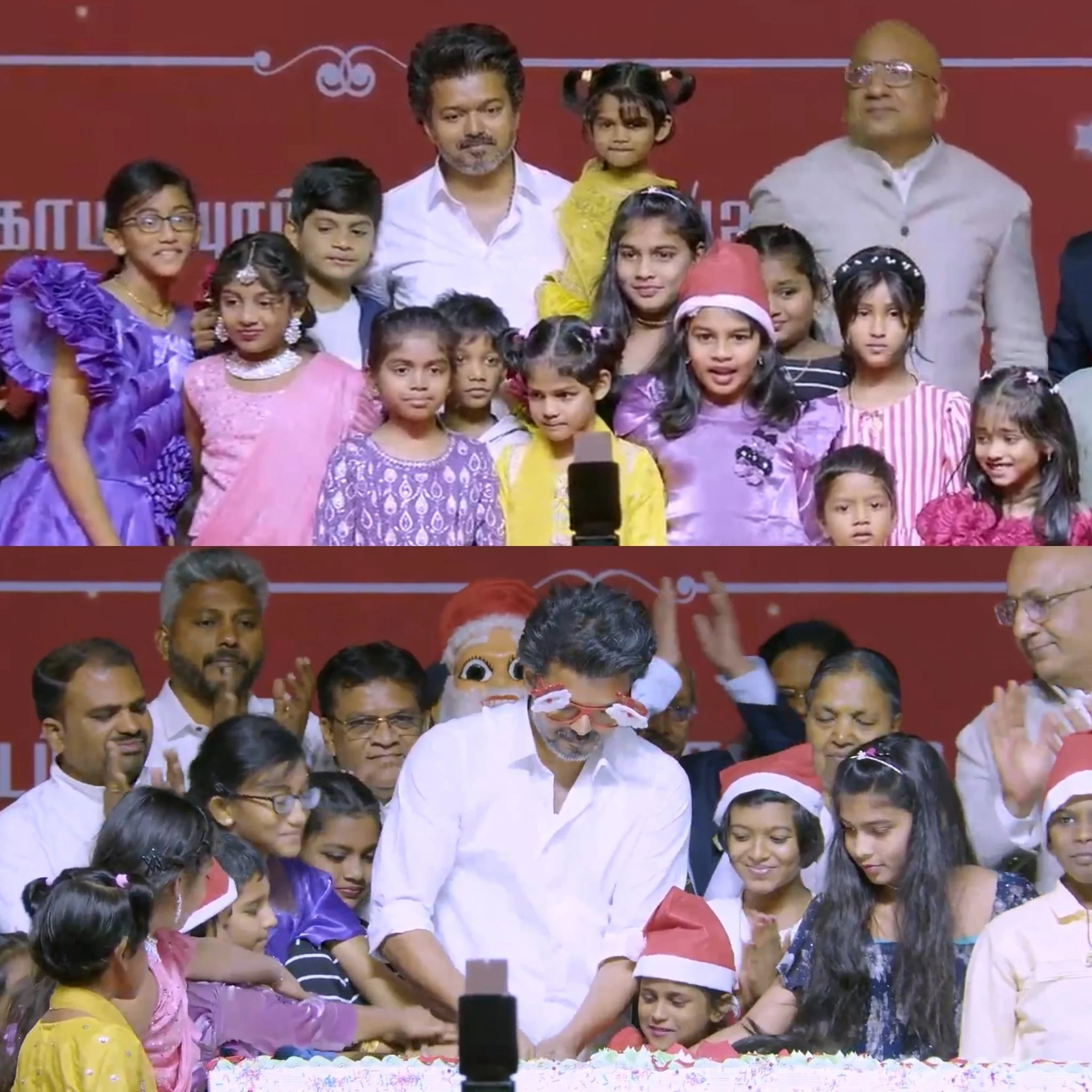 Vijay Lights Christmas Tree at TVK's Equality Celebration in Mamallapuram