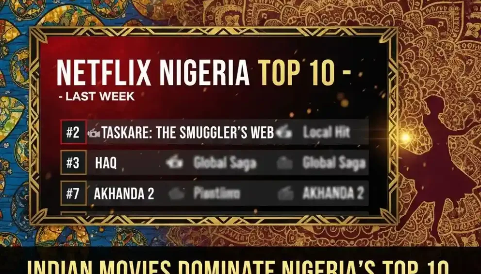 Three Indian movies were in Netflix’s top 10 in Nigeria last week
